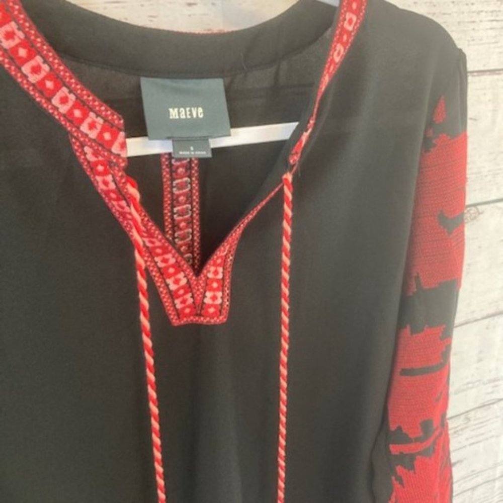 Anthropologie Maeve umbra embroidered peasant top - Picture 5 of 10